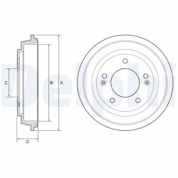Stabdžių būgnas DELPHI BF613