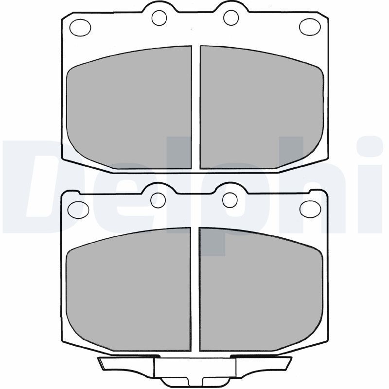 Stabdžių trinkelių rinkinys, diskinis stabdys DELPHI LP1060