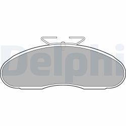 Stabdžių trinkelių rinkinys, diskinis stabdys DELPHI LP1098