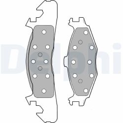 Stabdžių trinkelių rinkinys, diskinis stabdys DELPHI LP1163