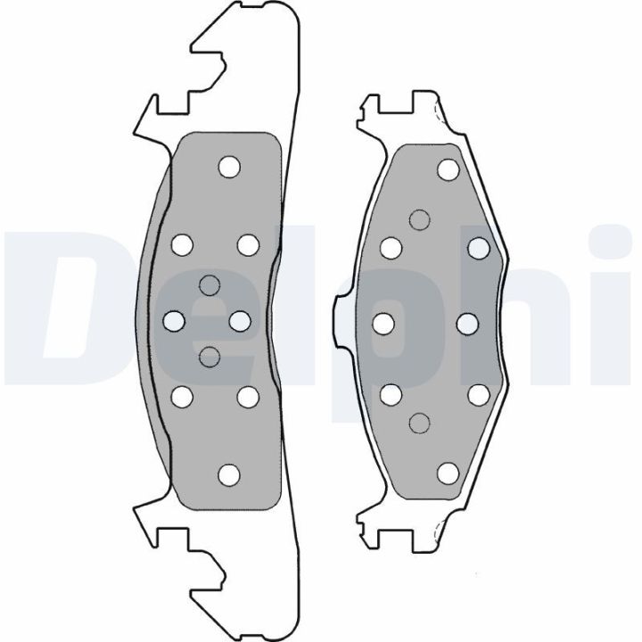 Stabdžių trinkelių rinkinys, diskinis stabdys DELPHI LP1163