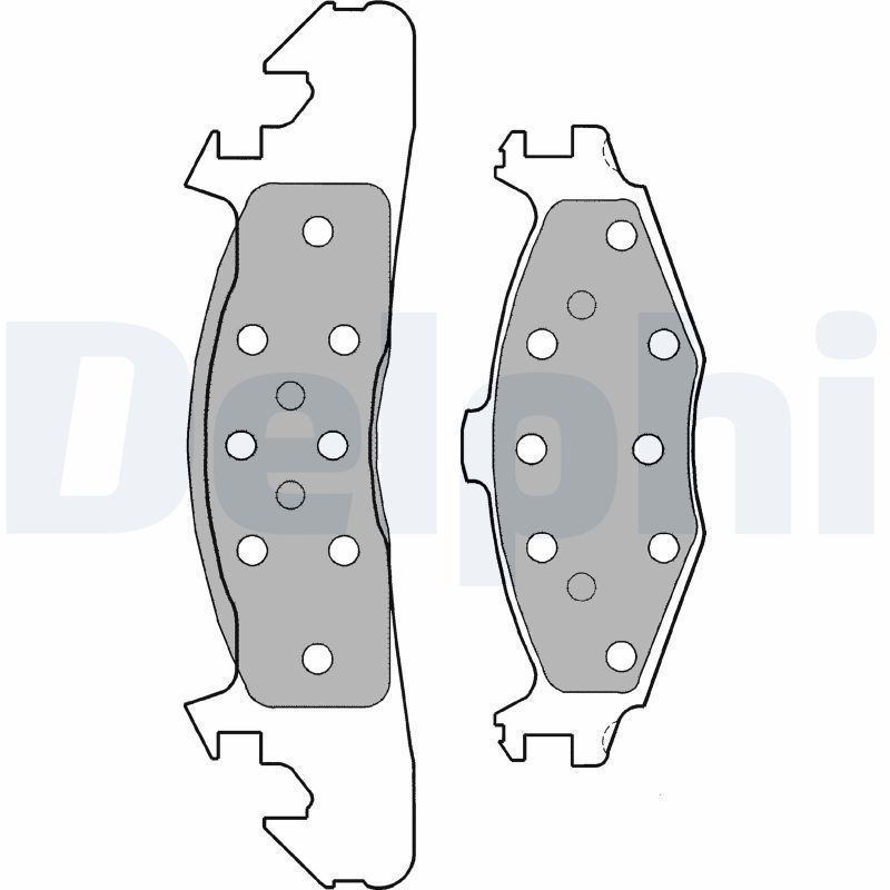 Stabdžių trinkelių rinkinys, diskinis stabdys DELPHI LP1163