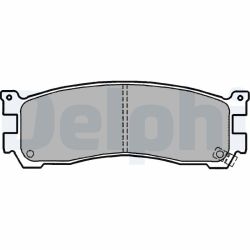 Stabdžių trinkelių rinkinys, diskinis stabdys DELPHI LP1190