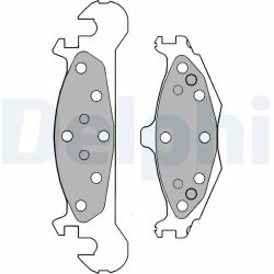 Stabdžių trinkelių rinkinys, diskinis stabdys DELPHI LP1262