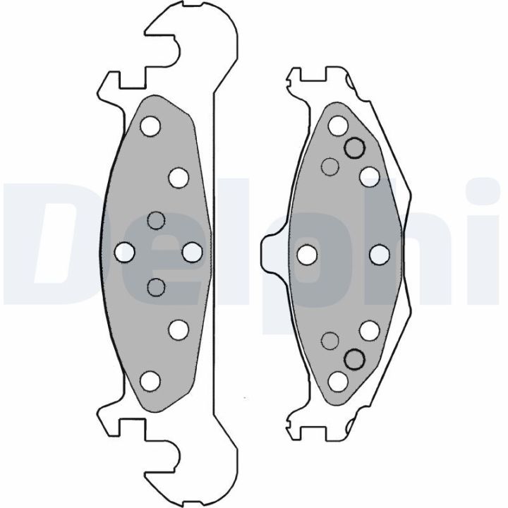 Stabdžių trinkelių rinkinys, diskinis stabdys DELPHI LP1262