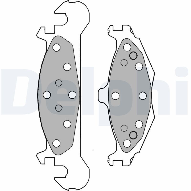Stabdžių trinkelių rinkinys, diskinis stabdys DELPHI LP1262