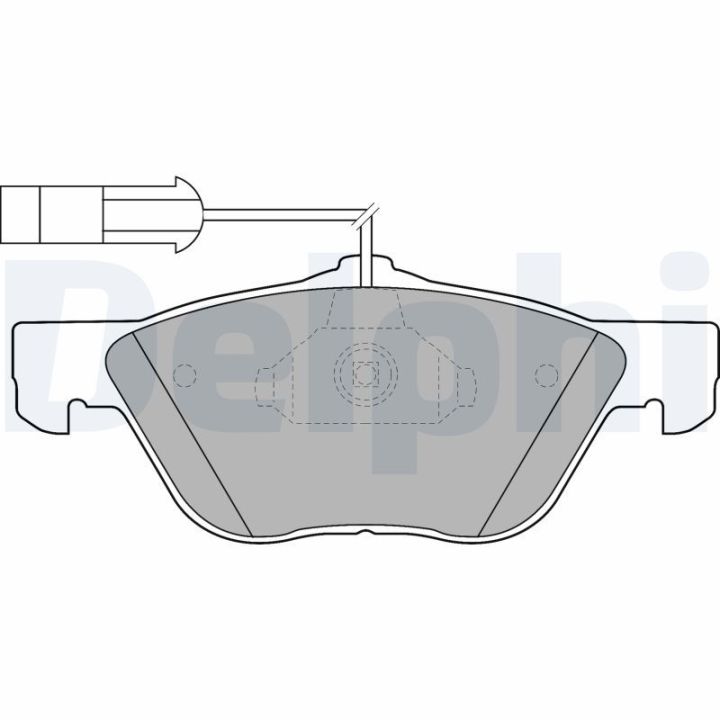 Stabdžių trinkelių rinkinys, diskinis stabdys DELPHI LP1537