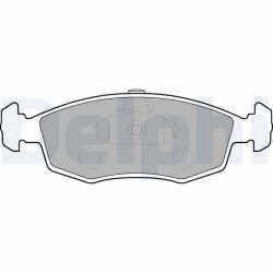 Stabdžių trinkelių rinkinys, stovėjimo stabdys DELPHI LP1549