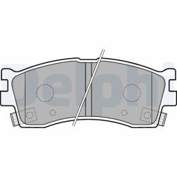 Stabdžių trinkelių rinkinys, diskinis stabdys DELPHI LP1702