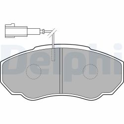 Stabdžių trinkelių rinkinys, diskinis stabdys DELPHI LP1750