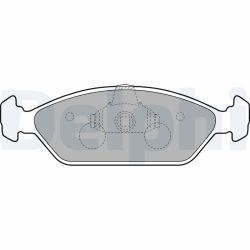 Stabdžių trinkelių rinkinys, diskinis stabdys DELPHI LP1805
