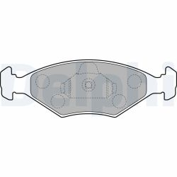 Stabdžių trinkelių rinkinys, diskinis stabdys DELPHI LP1854