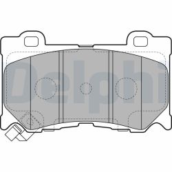 Stabdžių trinkelių rinkinys, diskinis stabdys DELPHI LP2156