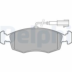 Stabdžių trinkelių rinkinys, diskinis stabdys DELPHI LP2288