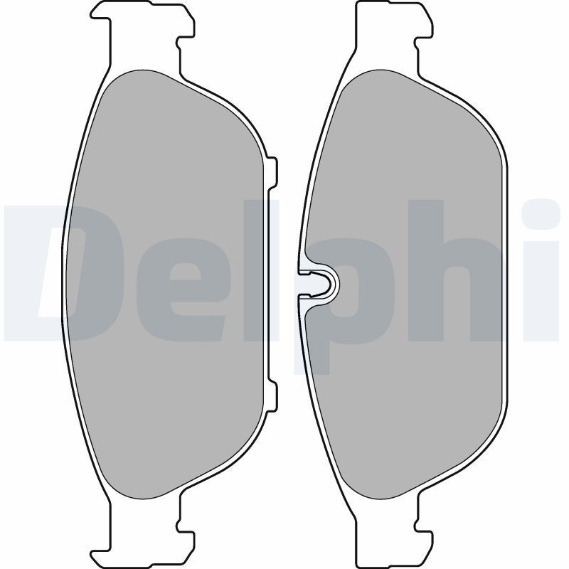 Stabdžių trinkelių rinkinys, diskinis stabdys DELPHI LP2301
