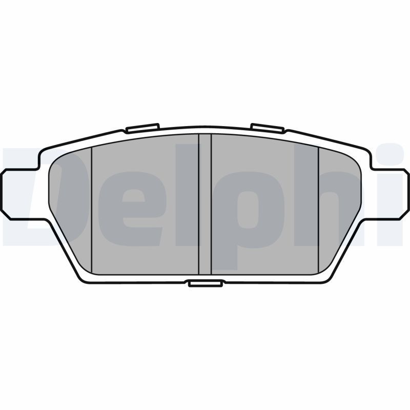 Stabdžių trinkelių rinkinys, diskinis stabdys DELPHI LP2493