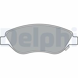 Stabdžių trinkelių rinkinys, diskinis stabdys DELPHI LP3360