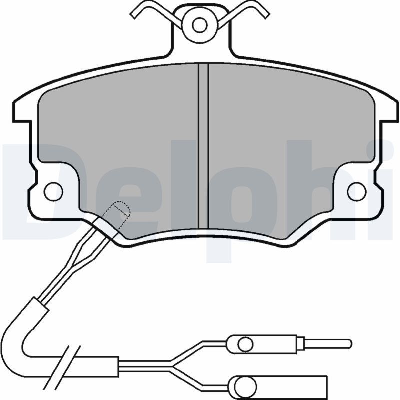 Stabdžių trinkelių rinkinys, diskinis stabdys DELPHI LP496