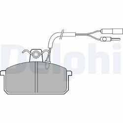 Stabdžių trinkelių rinkinys, diskinis stabdys DELPHI LP517