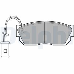 Stabdžių trinkelių rinkinys, diskinis stabdys DELPHI LP519