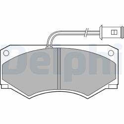 Stabdžių trinkelių rinkinys, diskinis stabdys DELPHI LP584