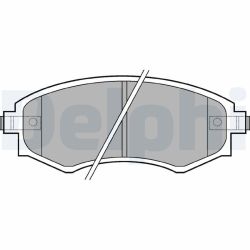 Stabdžių trinkelių rinkinys, stovėjimo stabdys DELPHI LP606