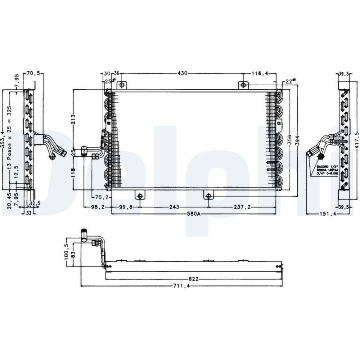 Kondensatorius, oro kondicionierius DELPHI TSP0225154