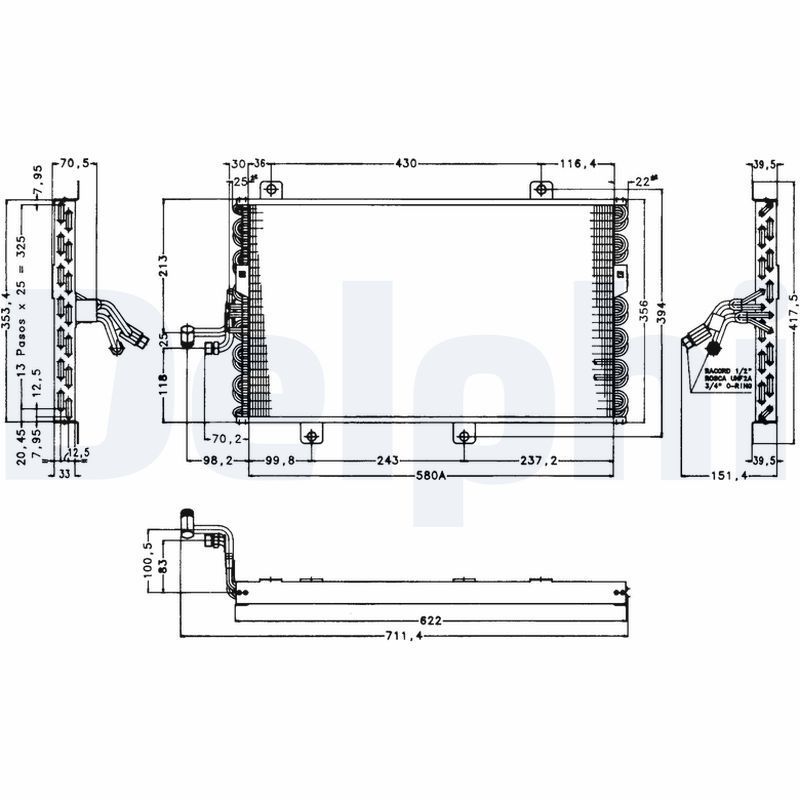 Kondensatorius, oro kondicionierius DELPHI TSP0225154