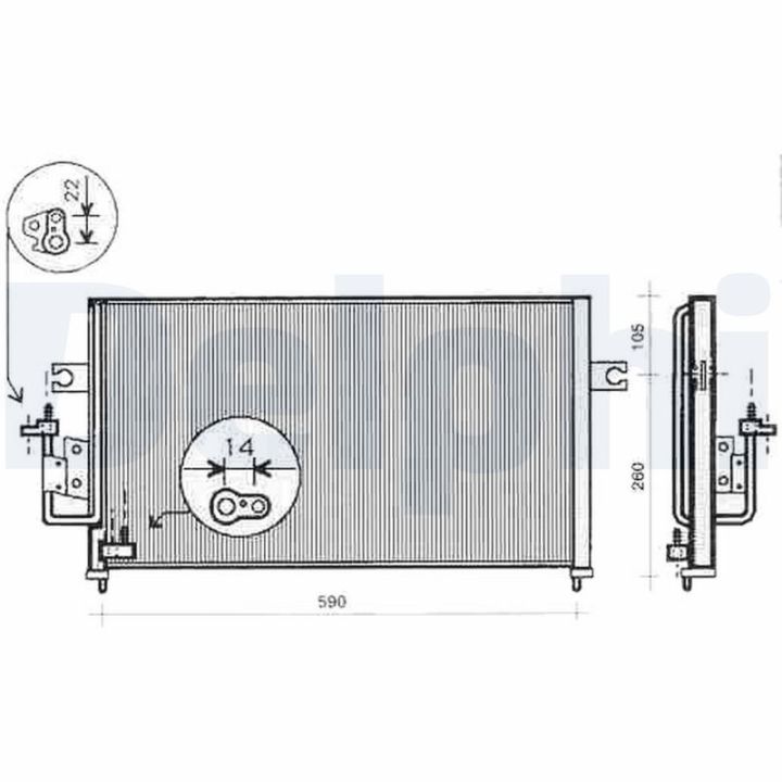 Kondensatorius, oro kondicionierius DELPHI TSP0225286