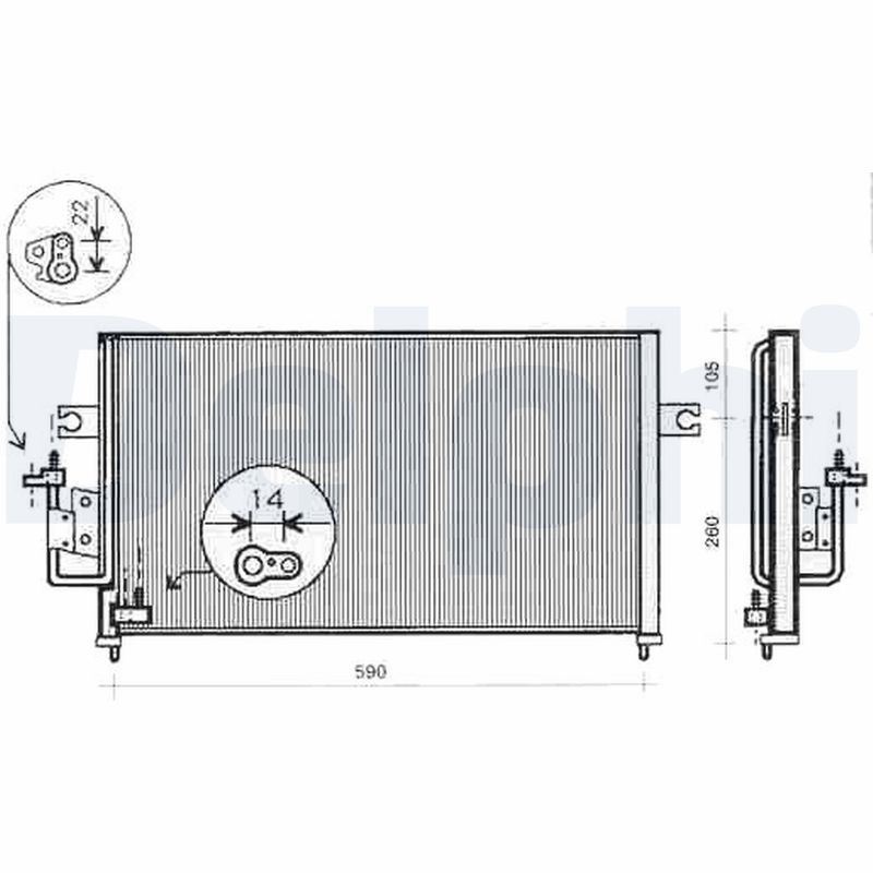 Kondensatorius, oro kondicionierius DELPHI TSP0225286