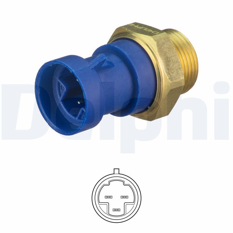 Temperatūros jungiklis, radiatoriaus ventiliatorius DELPHI TS10513