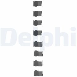 Priedų komplektas, diskinių stabdžių trinkelės DELPHI LX0126