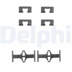 Priedų komplektas, diskinių stabdžių trinkelės DELPHI LX0197
