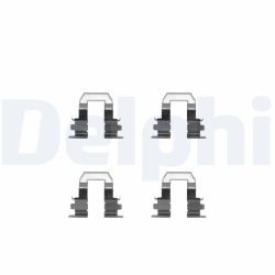 Priedų komplektas, diskinių stabdžių trinkelės DELPHI LX0254