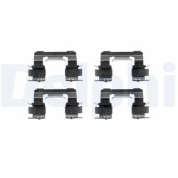 Priedų komplektas, diskinių stabdžių trinkelės DELPHI LX0351