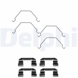 Priedų komplektas, diskinių stabdžių trinkelės DELPHI LX0375