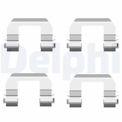 Priedų komplektas, diskinių stabdžių trinkelės DELPHI LX0415