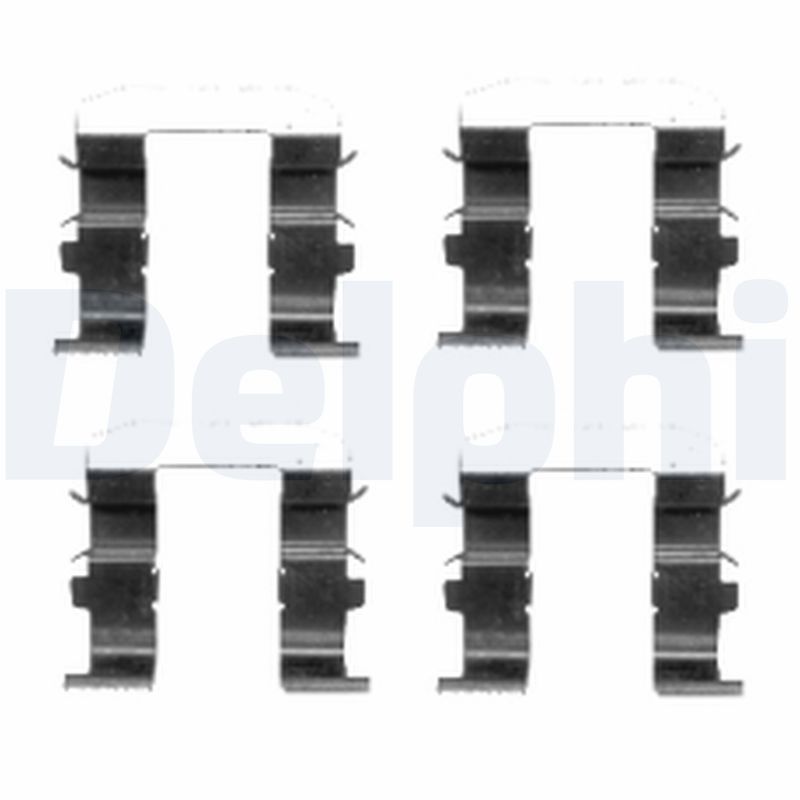 Priedų komplektas, diskinių stabdžių trinkelės DELPHI LX0418