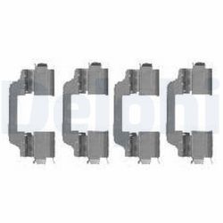 Priedų komplektas, diskinių stabdžių trinkelės DELPHI LX0458