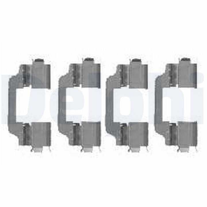 Priedų komplektas, diskinių stabdžių trinkelės DELPHI LX0458