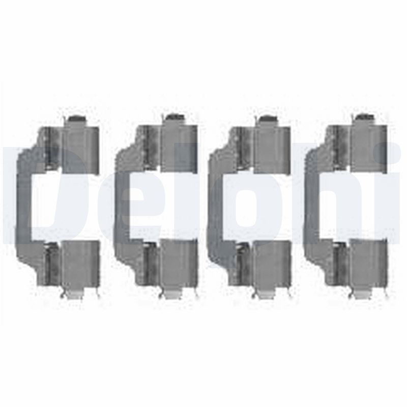 Priedų komplektas, diskinių stabdžių trinkelės DELPHI LX0458