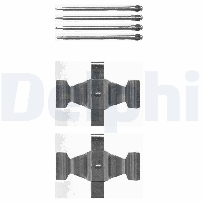 Priedų komplektas, diskinių stabdžių trinkelės DELPHI LX0464