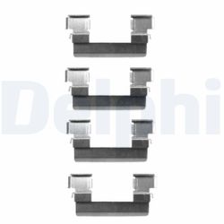 Priedų komplektas, diskinių stabdžių trinkelės DELPHI LX0466