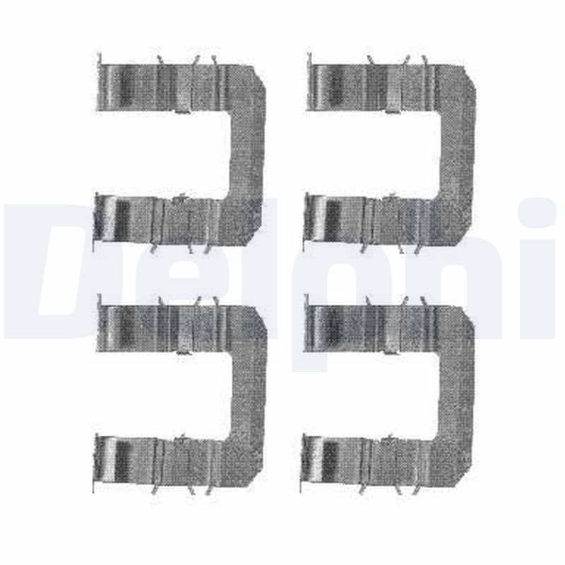 Priedų komplektas, diskinių stabdžių trinkelės DELPHI LX0483