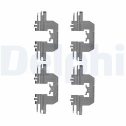 Priedų komplektas, diskinių stabdžių trinkelės DELPHI LX0524