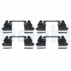 Priedų komplektas, diskinių stabdžių trinkelės DELPHI LX0572