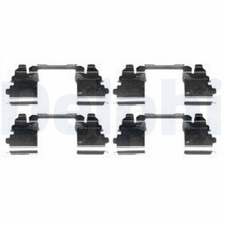 Priedų komplektas, diskinių stabdžių trinkelės DELPHI LX0572