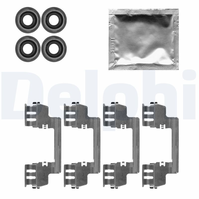 Priedų komplektas, diskinių stabdžių trinkelės DELPHI LX0616