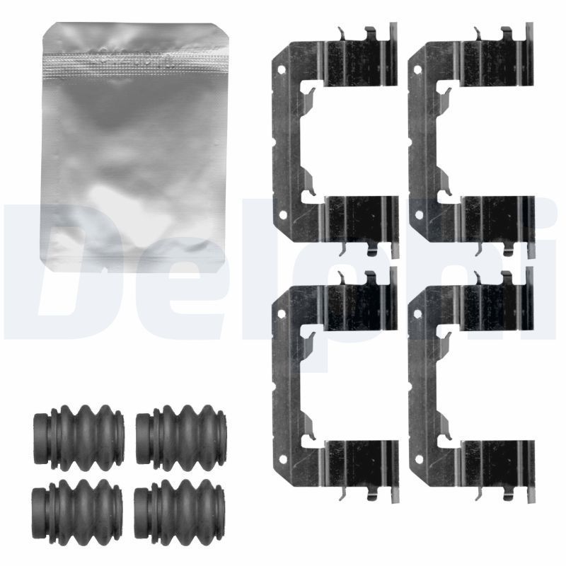 Priedų komplektas, diskinių stabdžių trinkelės DELPHI LX0630