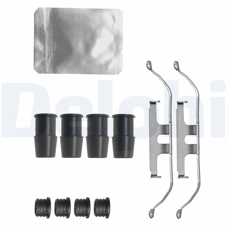 Priedų komplektas, diskinių stabdžių trinkelės DELPHI LX0635